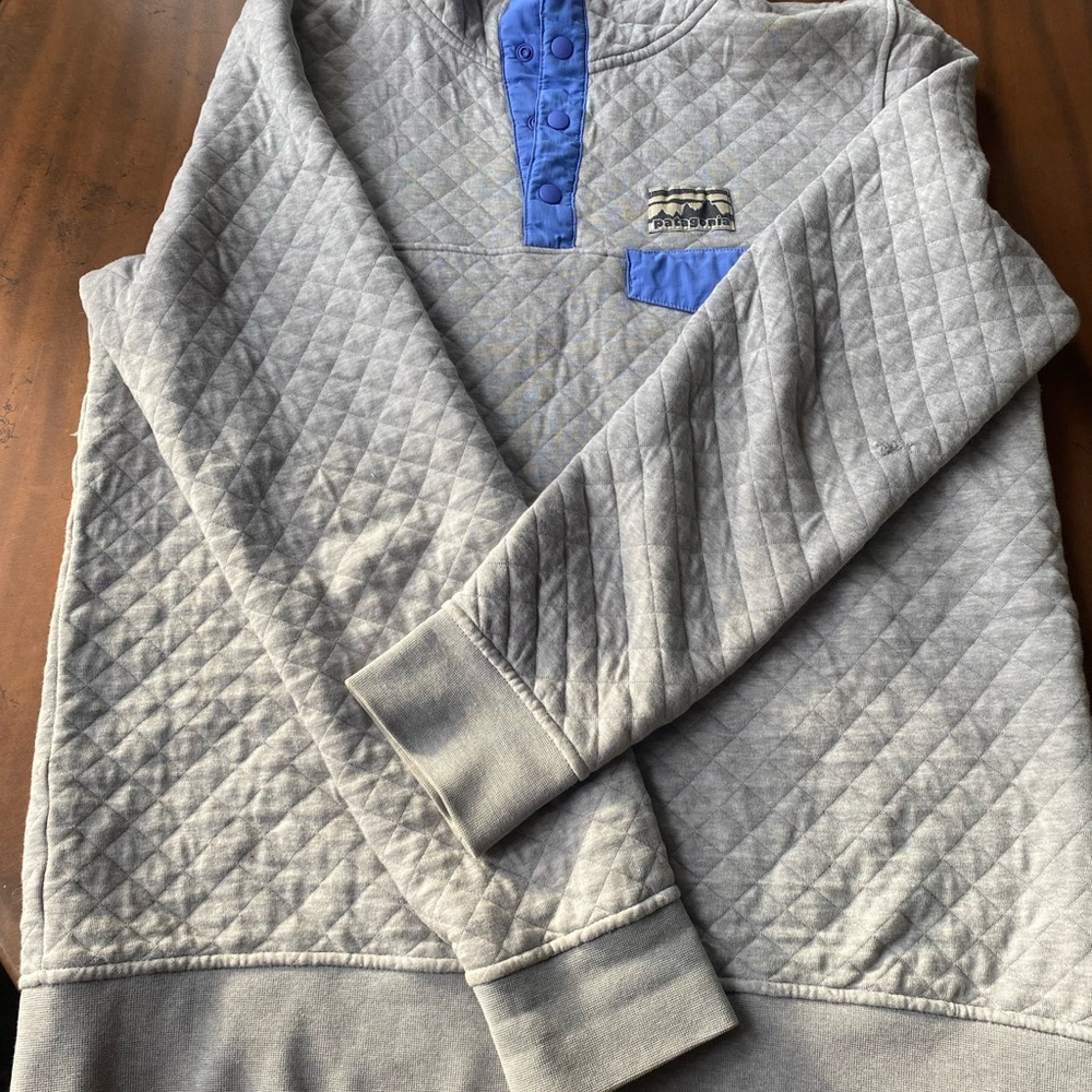 Patagonia organic cotton quilted snap 1/4